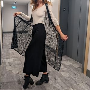 Vintage black lace cardigan